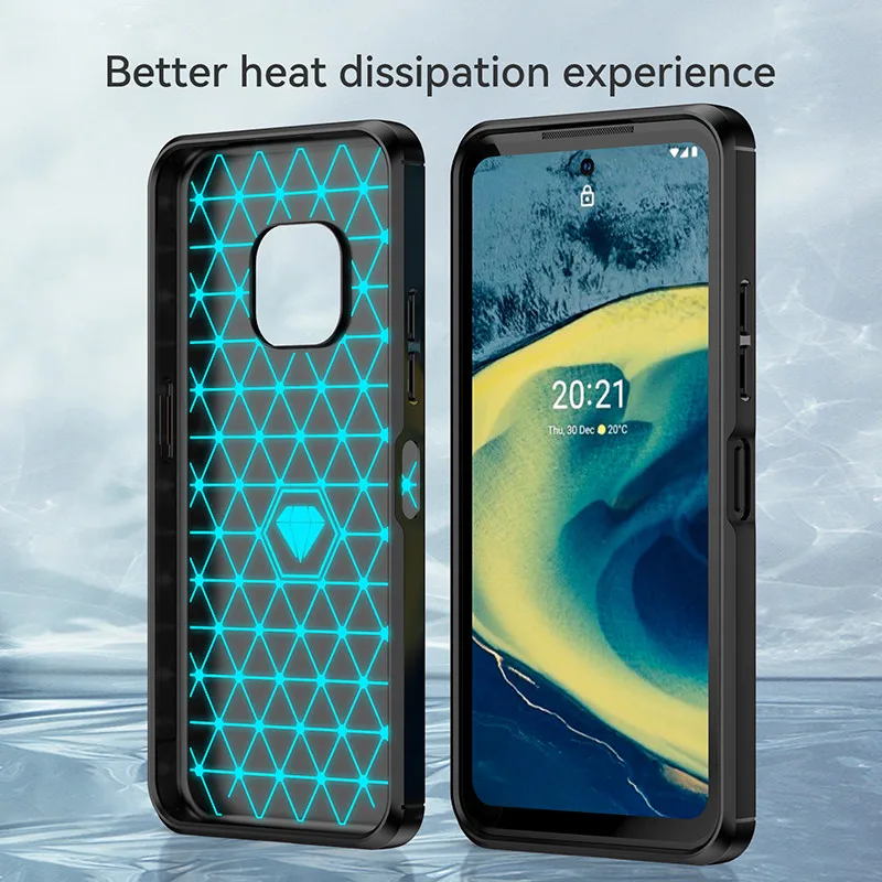 Brushed Carbon Fiber Case For Nokia XR20 Shockproof Silicone Cases for nokia xr 20 xr20 Soft Phone Cover Coque Fundas