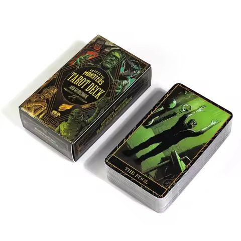 Newest 78pcs Cards Universal Monsters Tarot Deck 10.5*6.3cm Bring The Spooky Spirit of Classic Movie Monsters To Tarot Readings