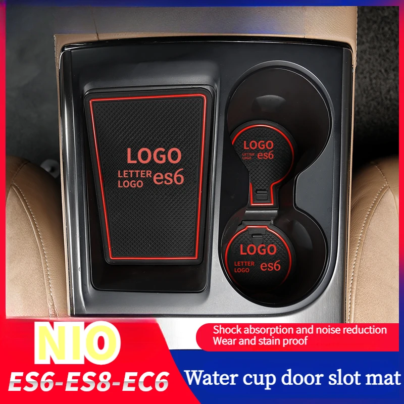 

For NIO ES6 ES8 Door Slot Mat Car Interior Modified Simba Water Coaster Special Ec6 Non-slip Storage Mat