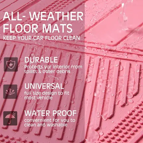 10 best sales pink car mats - №4