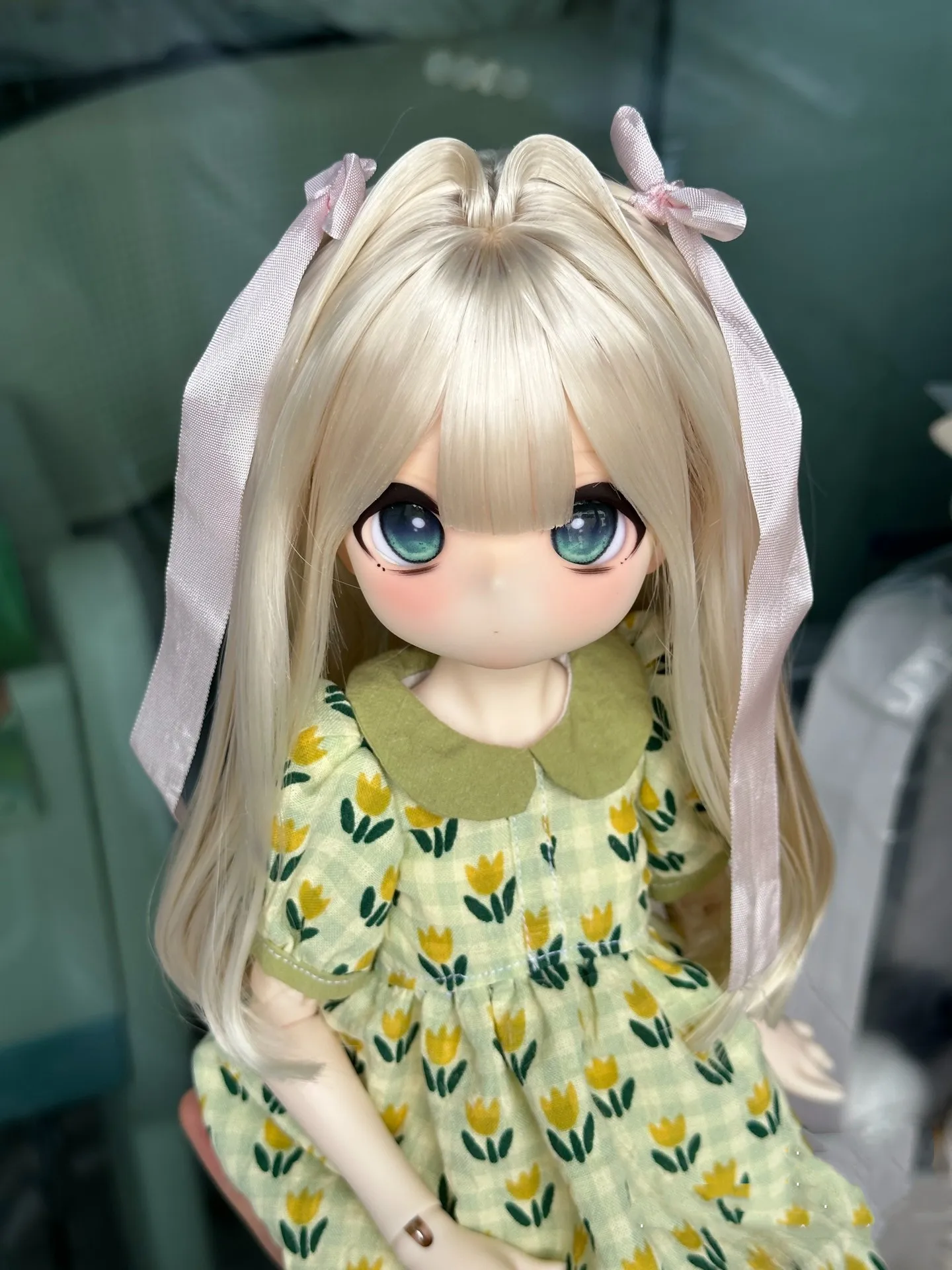 

Hair for doll custom BJD wig 1/3 brown or gold color doll hair free shipping