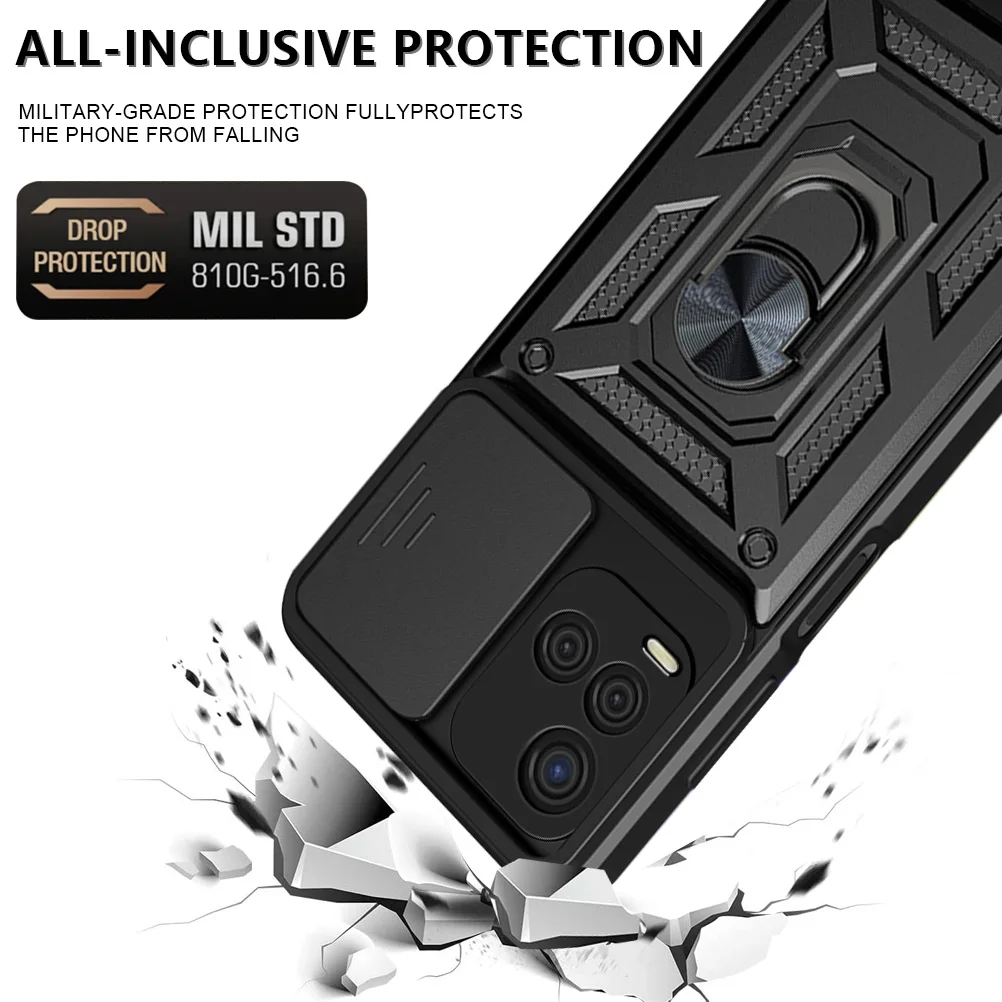 Slide camera shockproof armor case For  For VIVO V21 V23 V21E V23E Y21 Y33 Y31 Y33S Y51 Y91 Y20 Y20S Y21S coque funda Case