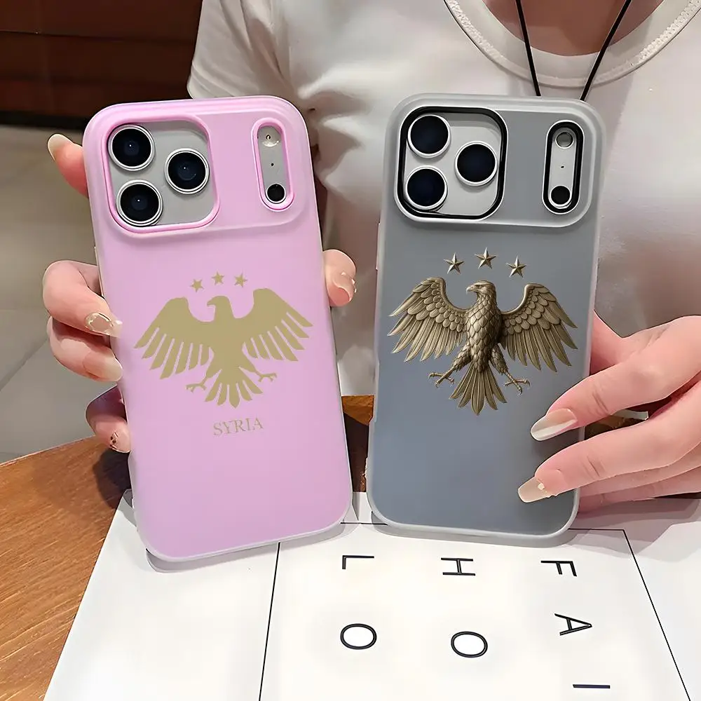 

Eagle Syrian Arab Cool Phone Case For iPhone 17 16 15 14 13 12 11 Pro Max Plus Mini Case Clear Jelly Shockproof Soft Cover