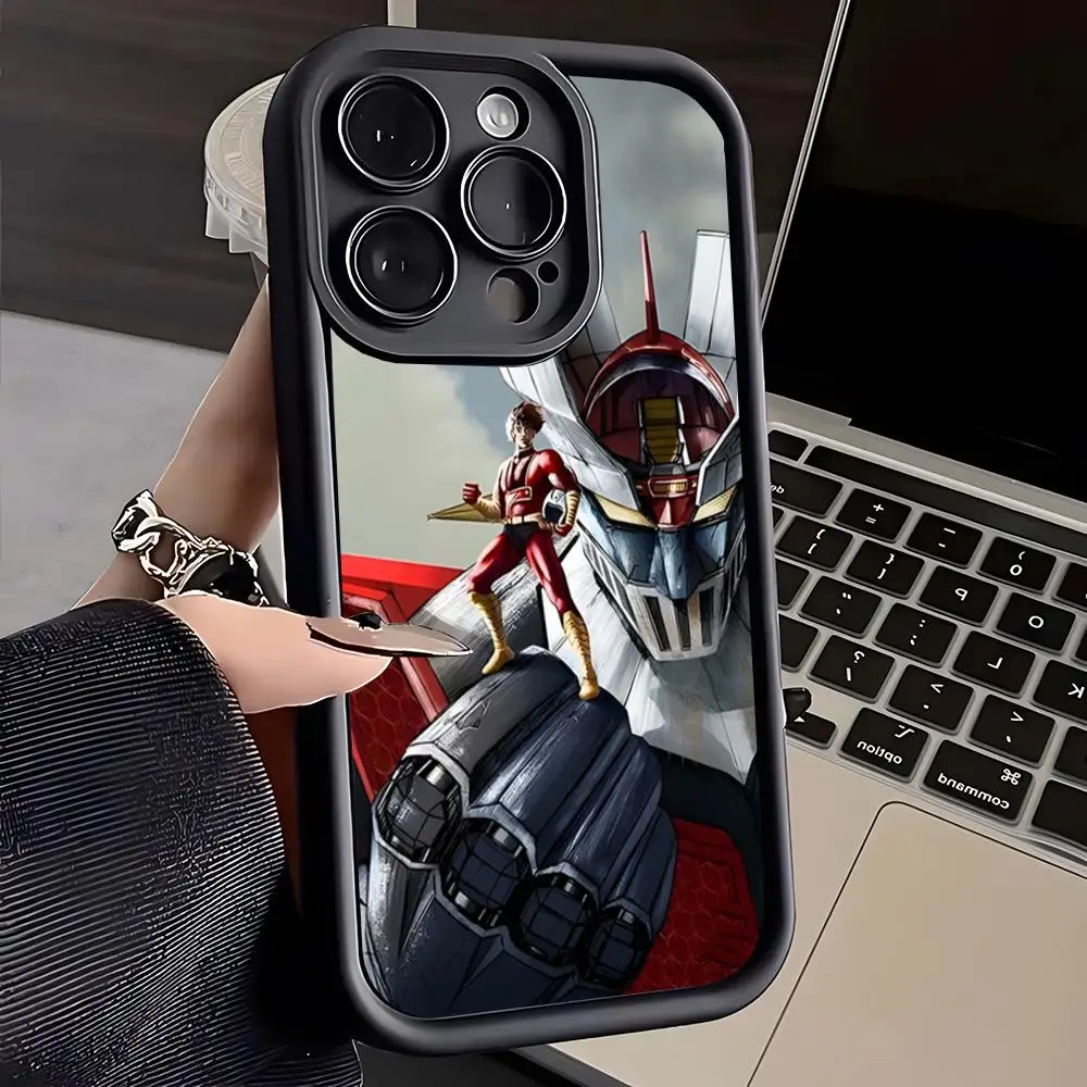 Manga Mazinger Z Anime Phone Case For IPhone 16 Pro Max 15 Pro 14 Plus 13 12 11 XR XS Max X 7 8 Plus Soft TPU Back Cover