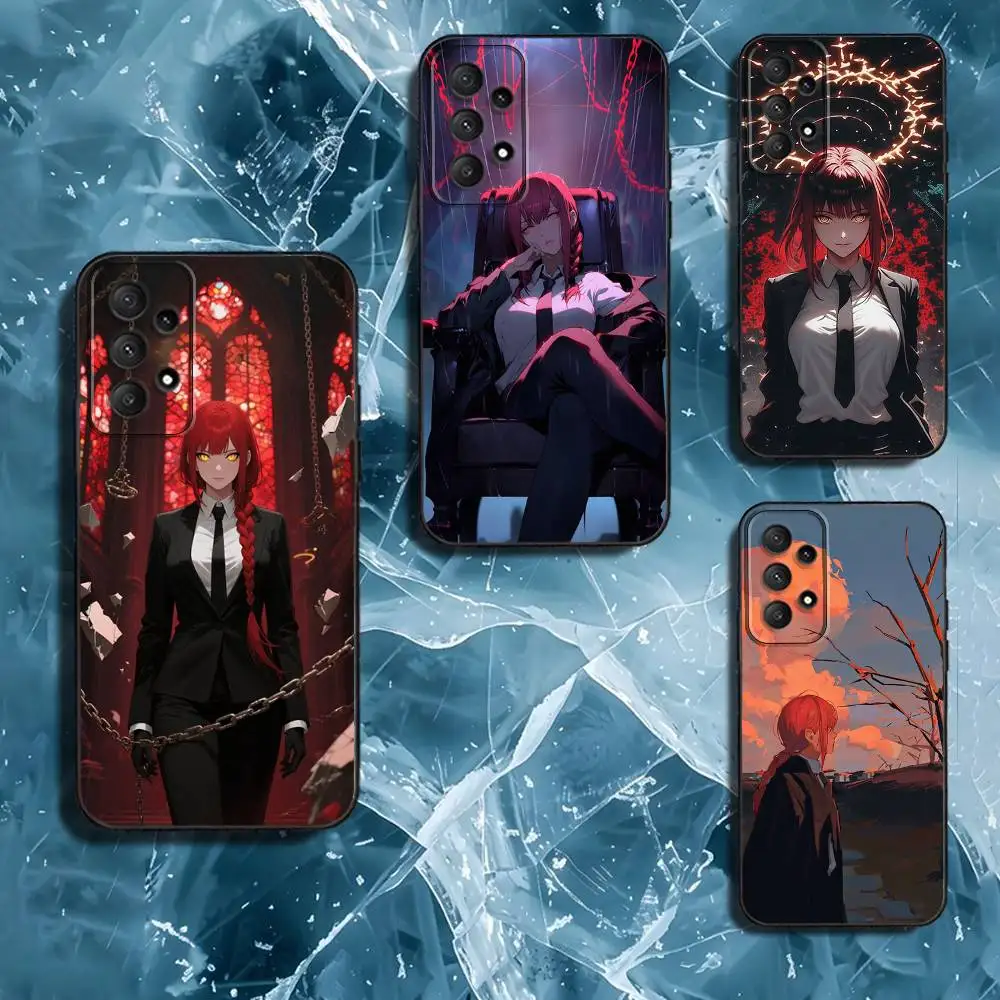 

M-MakimaES Phone Case For Samsung Galaxy A13,A21s,A22,A31,A32,A52,A53,A71,A80,Soft Black Shell