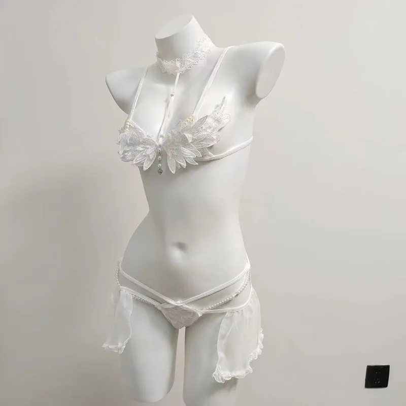 

Хэллоуин Love Live костюмы для косплея женское сексуальное женское белье комплект нижнего белья японского аниме крылья бисероплетение трехточечные бюстгальтеры нижнее белье