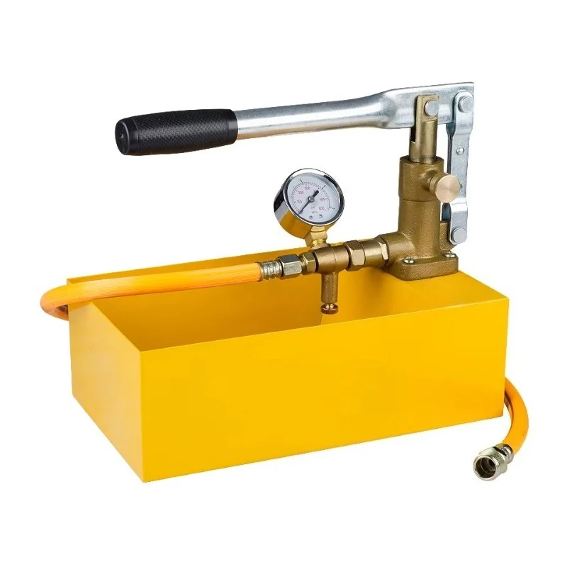 Heavy Duty Manual Pressure Test Pump All Brass Construction High Pressure Hydrostatic Tester For Pipeline Boiler Pressure Vessel