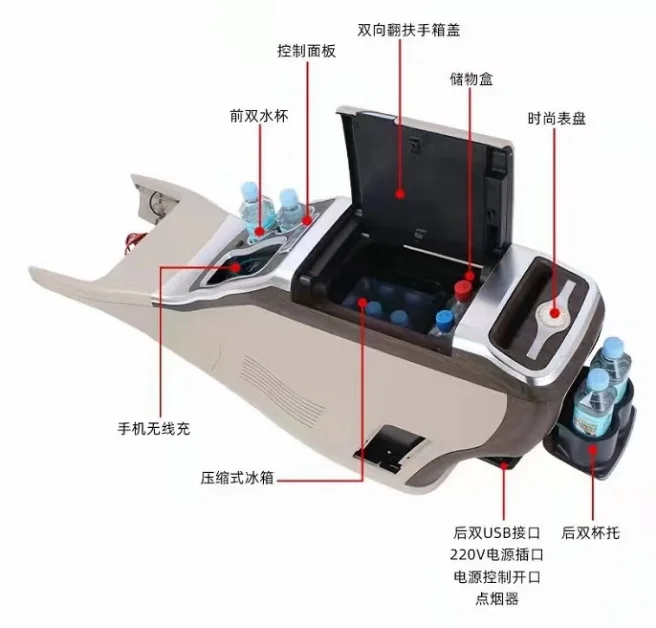 Kench Luxury Car Auto Interior Accessories Modify Kit Armrest v Class Center Console Storage Box W447 V250 V260 VITO