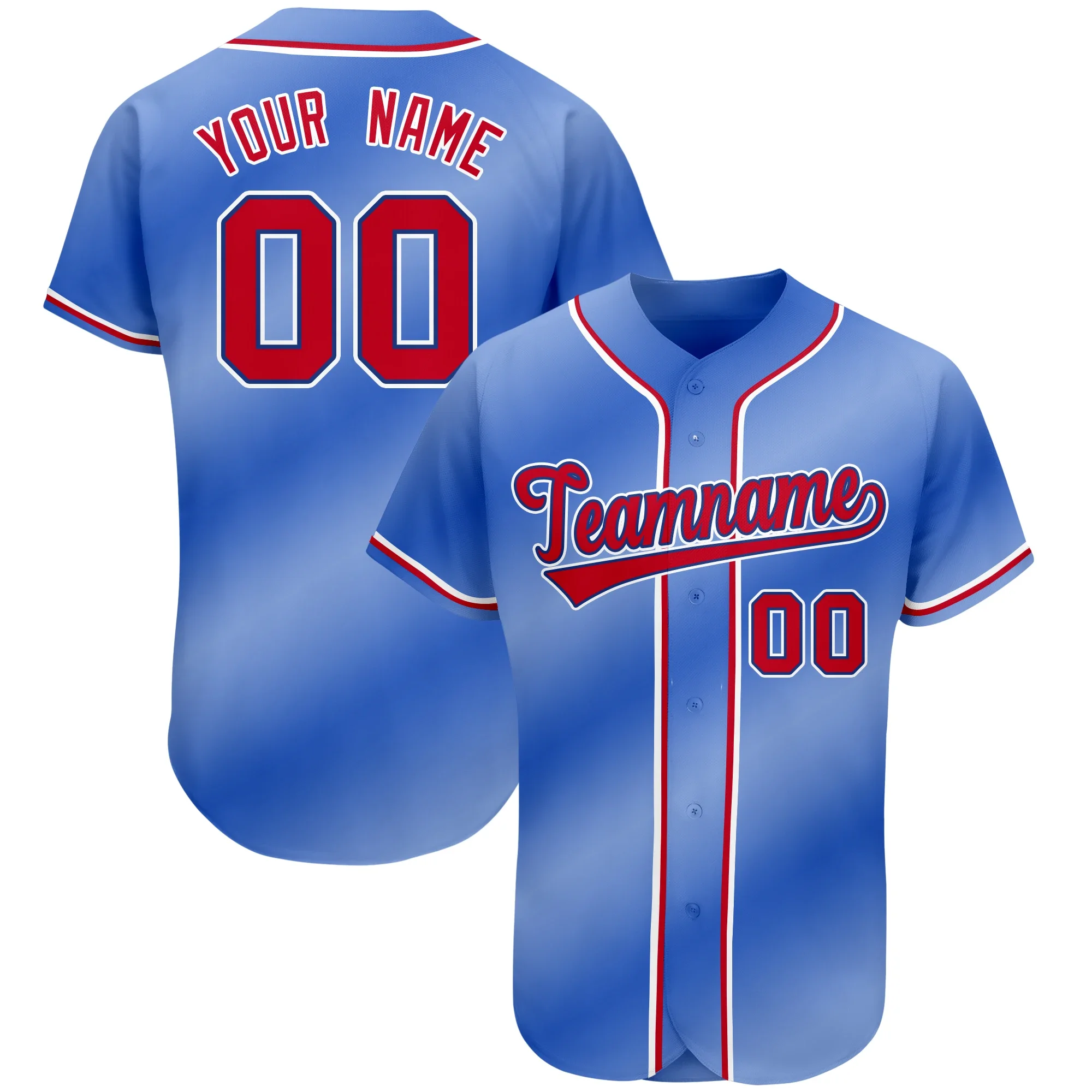 Custom Baseball Jersey Sublimation Printed Team Name Number Baseball Shirt Creativity Gradient Softball Training Shirt Men/Youth