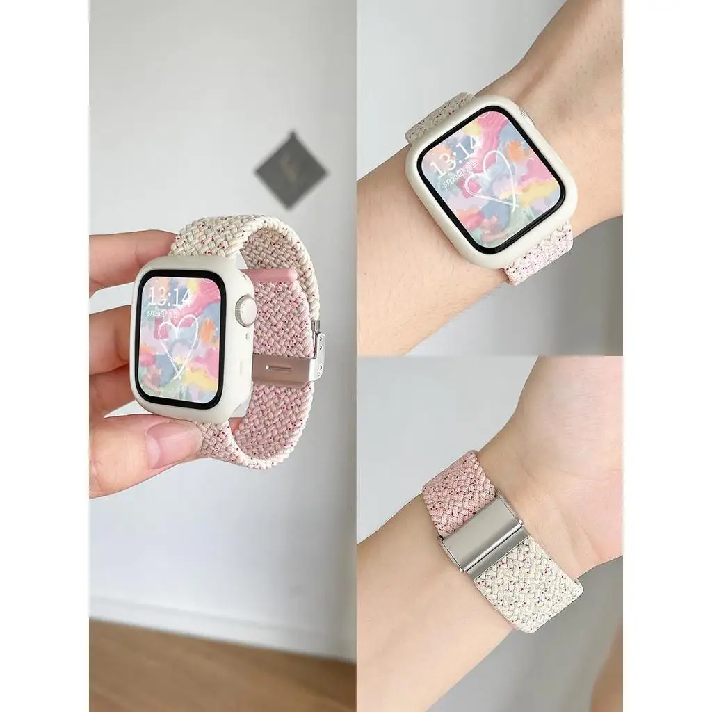 Korean style woven wristband case + strap For Redmi Watch 5 Active 5 Lite band loop For Redmi Watch 3 Active 3 Lite Watchband