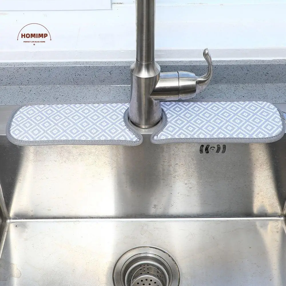 

Guard For Kitchen Bathroom Counter Sink Cleaning Cloths Countertop Protector Drying Pads Splash Catcher Faucet Absorbent Mat