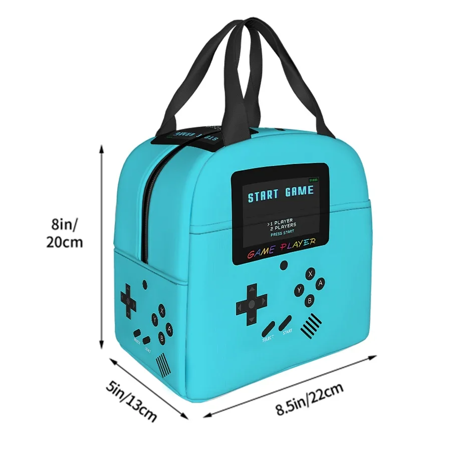 Simple Games Console Insulated Small Handheld Lunch Bag For Boys/Girls Children Best Gifts 2D Cartoon Lunch Box Bag School Bento