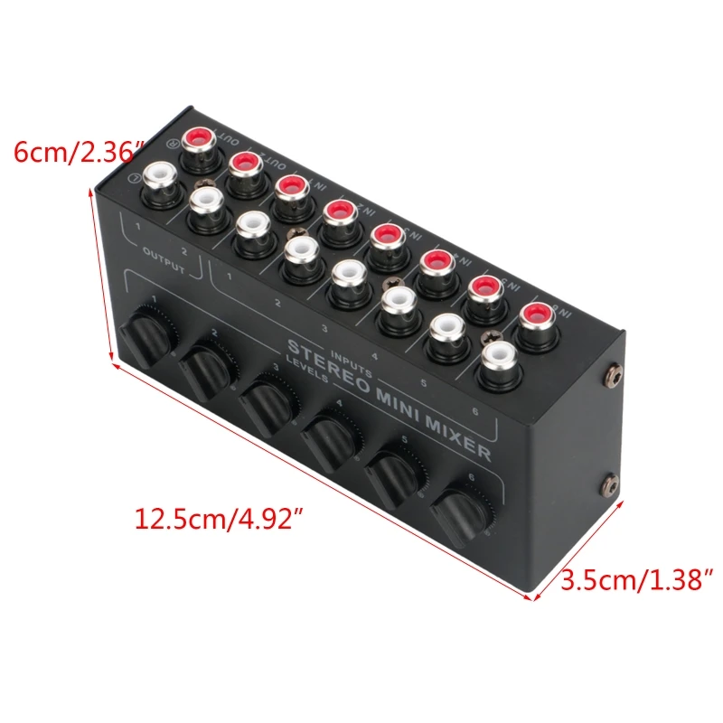 6 Channel Line Mixer Mixing Signals from Players, Musical Instruments Drop Shipping