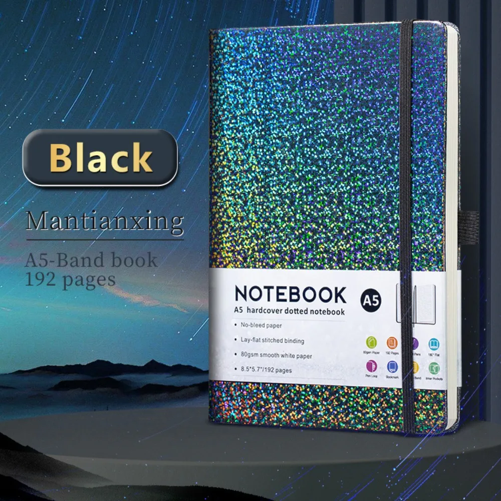 

Блокнот A5 Bling, блокнот с блестками, блокнот для журналов, 192 страницы в линейку, блокнот в твердом переплете для колледжа, для девочек и женщин