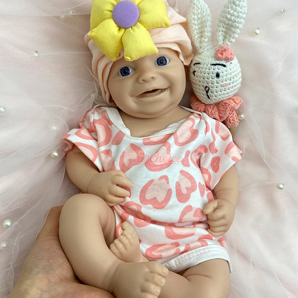 الخرف العلاجي 42 سم دمية السيليكون إعادة الولادة اليدوية الناعمة الحية مقاومة للماء طفلة السيليكون لمرضى الزهايمر