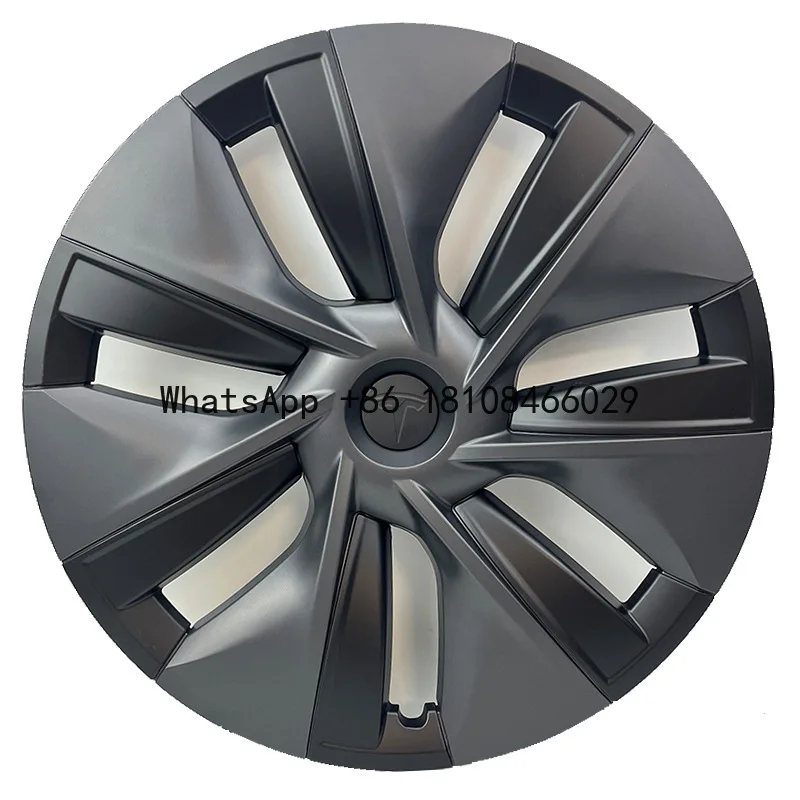 

19 Inch 4pcs Hubcaps Matte Black Custom 2023 Model Y Steering 19inch Hubs Covers Protector 19' Wheel Cover Hub Caps for Tesla