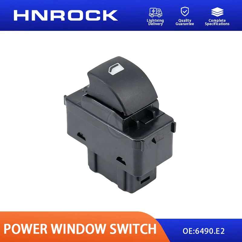 NEW HNROCK 6490.E2 Glass Lift Switch suitable for Citroën 207 Car Parts Electric Window Single Switch