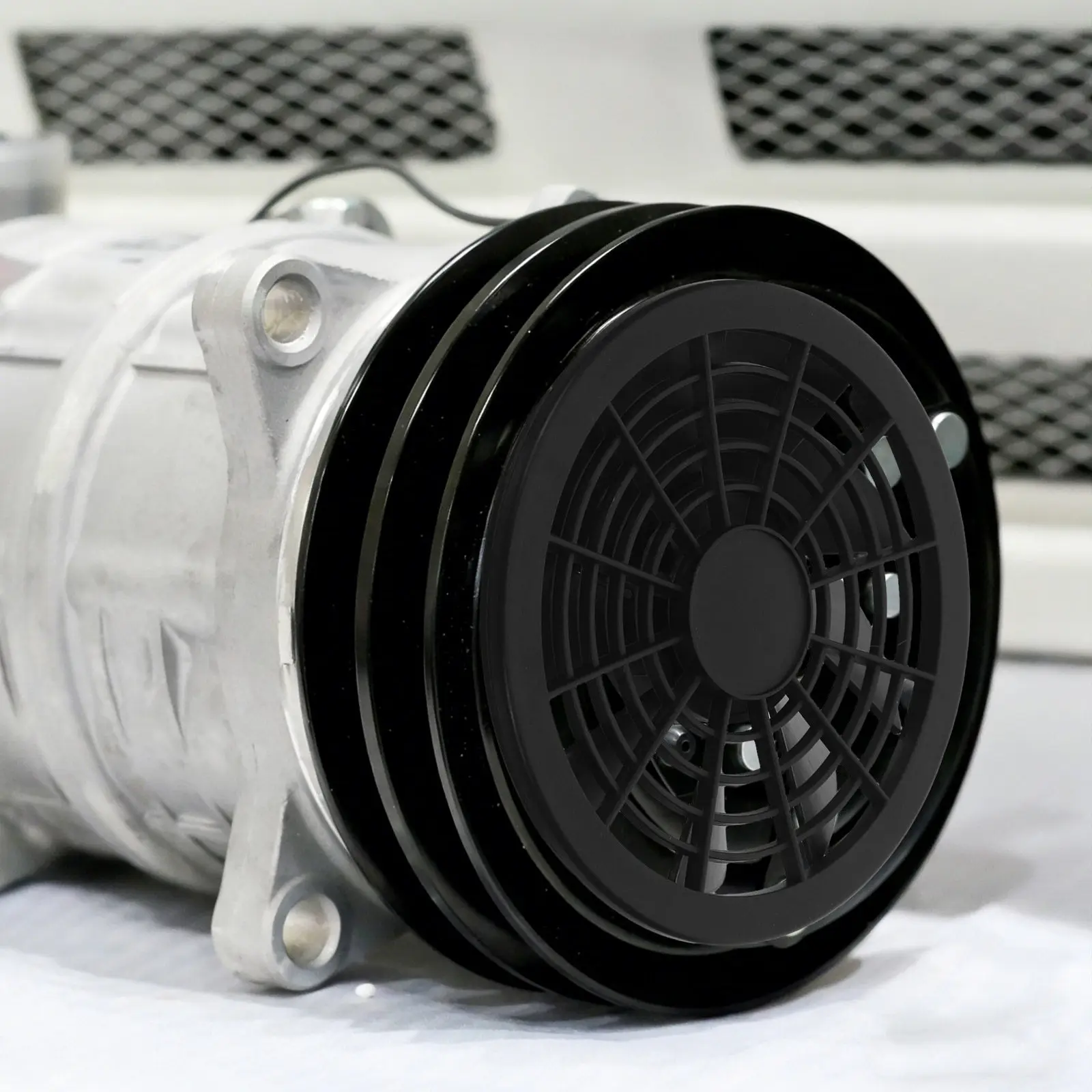 1Set Silent Air Compressor Cooling Fan with Guard Plastic Replacement Blade for Small Air Pump Workshop Use Quiet High