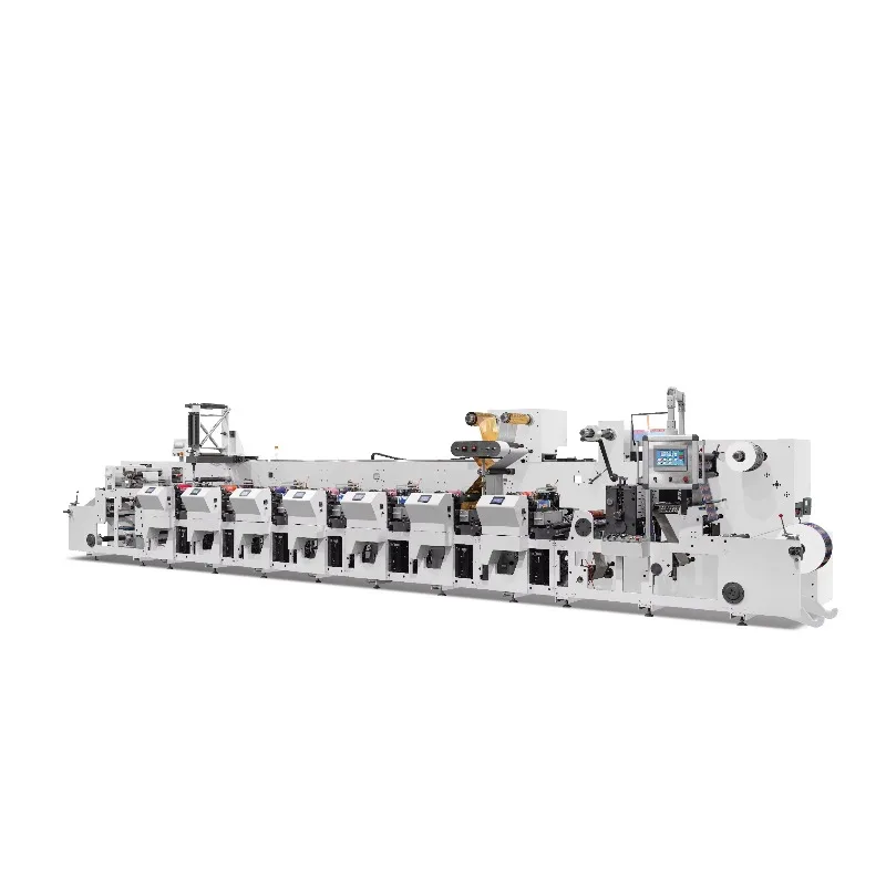Customized Paper Printing Machine 320 or 370mm Widely Color Horizontal Paper Label Film Inline Flexo Printing Machine