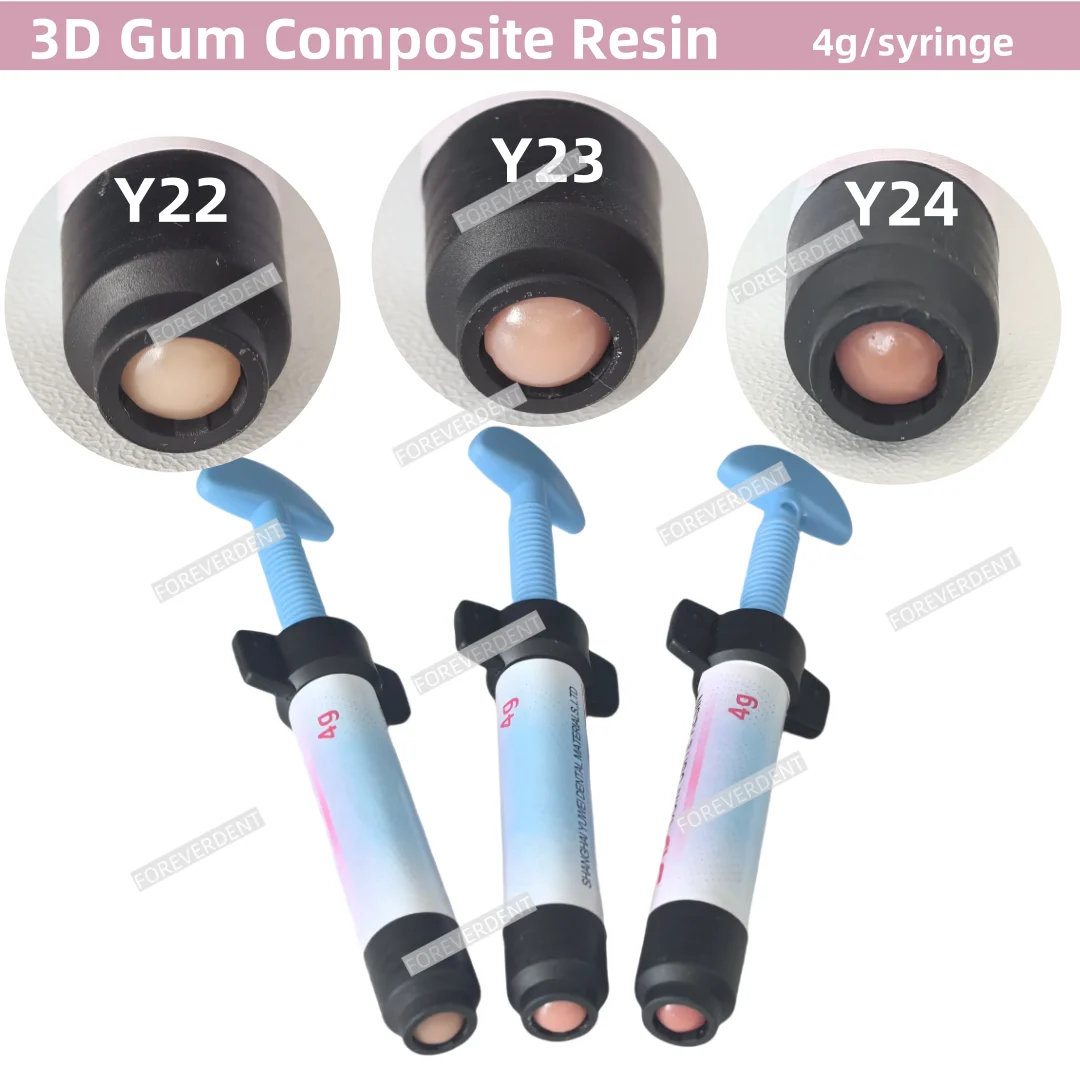 

Dental Gingiva Resin Pink Color Beautiful Gum Composite 3D Aesthetic Light Cure Paste 4g