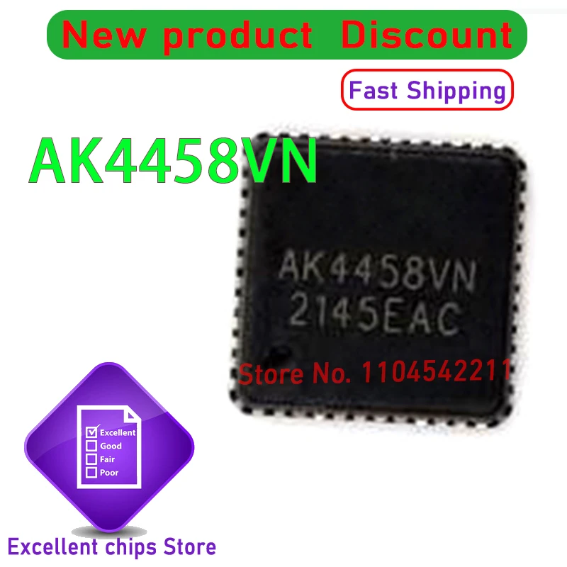 1~10 개/몫 AK4458VN AK4458 QFN-48 100% 새로운 원본
