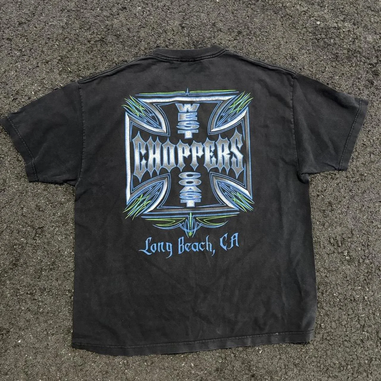 Summer Cotton Streetwear West Coast Choppers Tide Brand Print Short Sleeve Tshirt Retro HighStreet Clothing Casaul Loose Top Tee