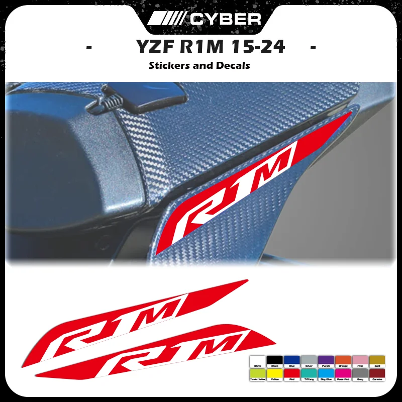 Motorcycle Rear Tail Sticker Decal Custom Colors Fairing Shell for Yamaha YZF R1M YZFR1M 2015-2024 15 16 17 18 19 20 21 22 23 24