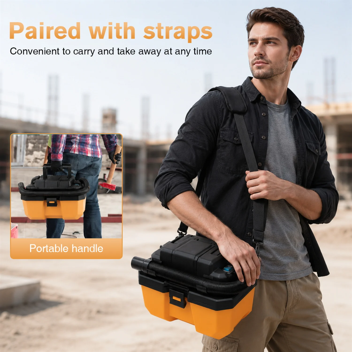 Wireless Wet Dry Cordless Vacuum Cleaner Multi-Functional Car Floor Cleaner For Dewalt/Makita/Milwaukee 18/20V Li-ion Battery