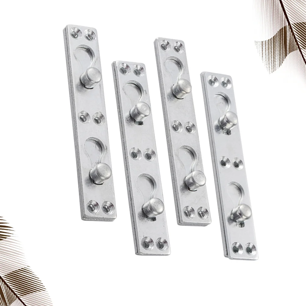 

4Pcs Antirust Bed Hinge Thicken Connecting Fittings for Wooden Furniture DIY Projects Smooth Surface Silver