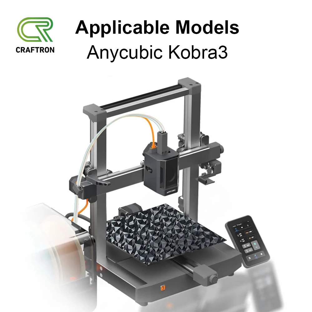 Anycubic-Placa de construcción de doble cara para impresora 3d, base térmica mejorada de 256x268mm, con resorte de acero, para modelo Kobra 3