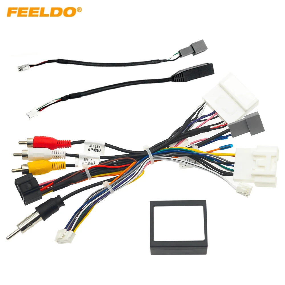 

FEELDO Car Audio Head Unit 16pin Wiring Harness Cable With CANbus For Mazda3(14-18)/CX-3(2018+)/CX-5 In Southeast Asia Region