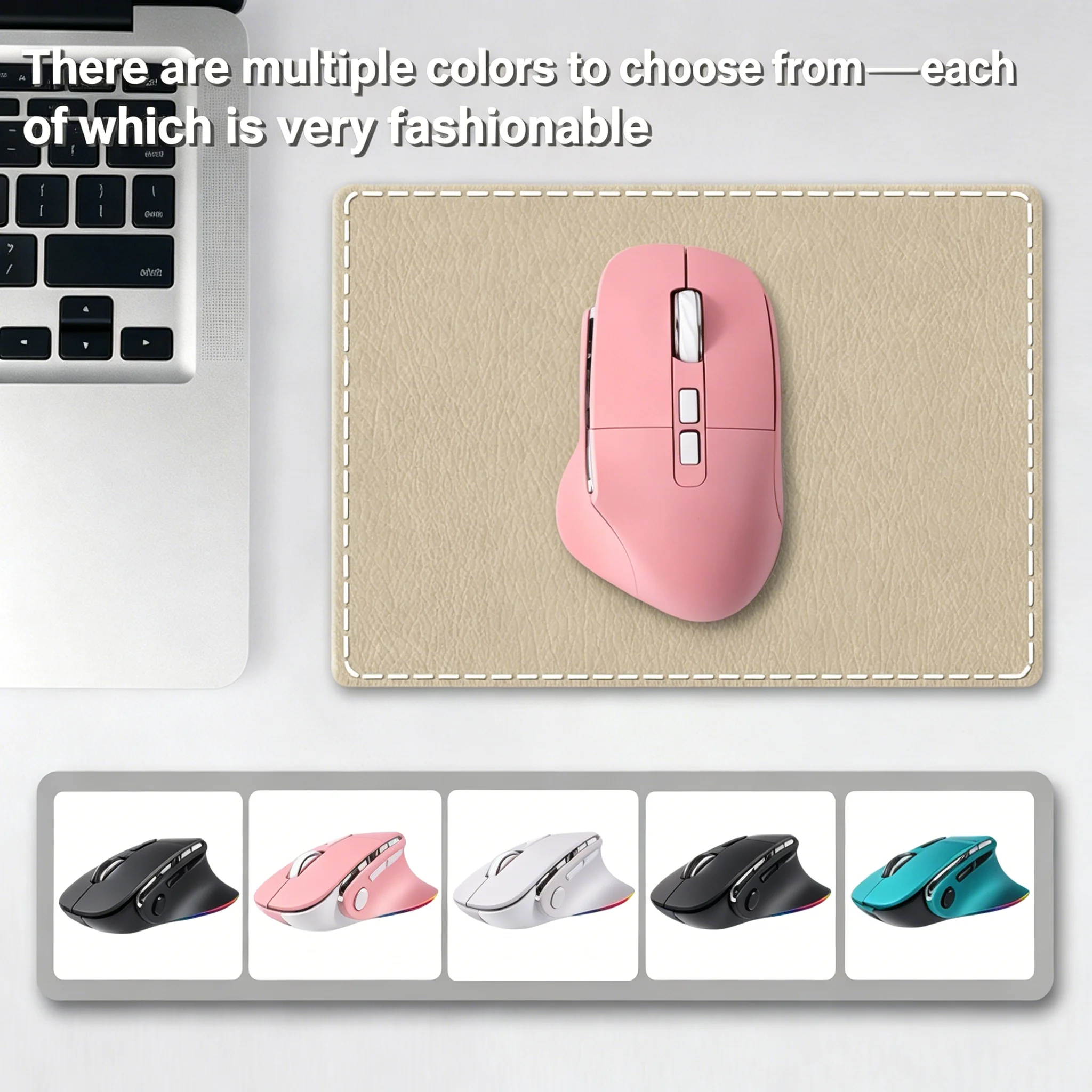 Rechargeable Silent Wireless Mouse 2.4G Bluetooth Dual Mode Ergonomic Design Vertical Office Mouse for Desktop Computer Laptop