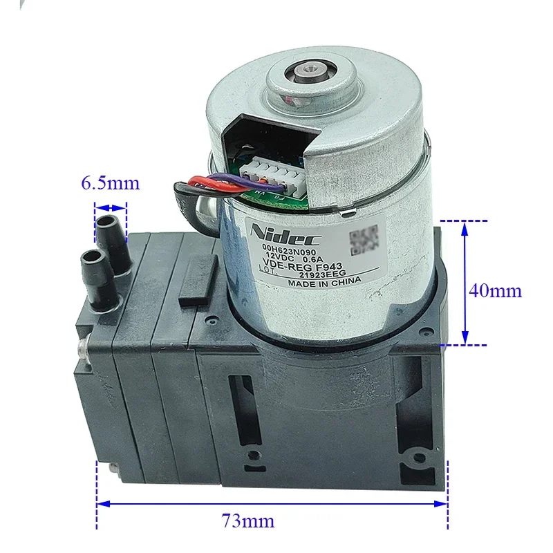 NIDEC Brushless Motor Vacuum Air Pump DC 12V -80KPa Micro Diaphragm Negative Pressure Suction Pump