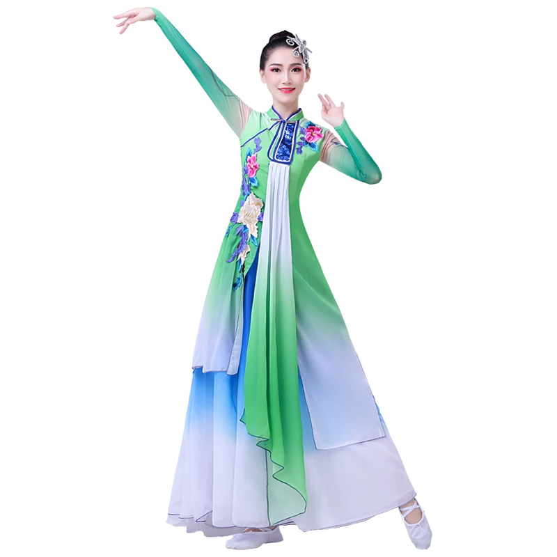 Hanfu women Classical dance costume female flowing Yangko dance costume jasmine dance suit