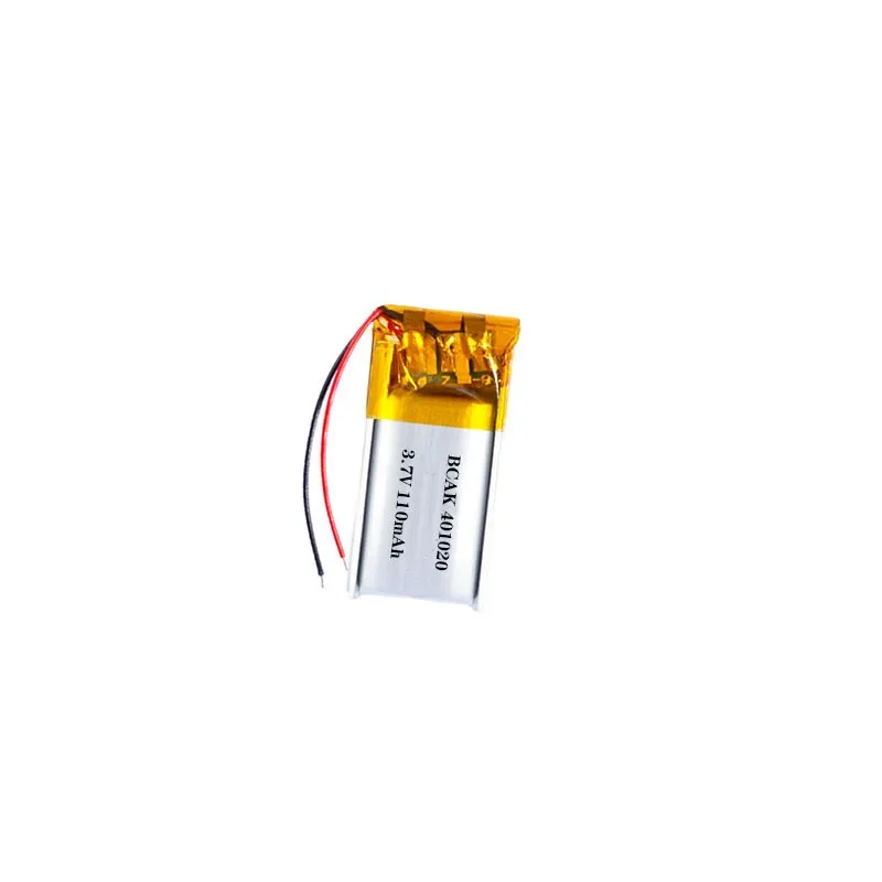 8PCS 401020 3.7V 110mAh 1C Discharge Polymer Lithium Battery for Bluetooth Headsets Recording Pens Small Toys Bluetooth Speakers