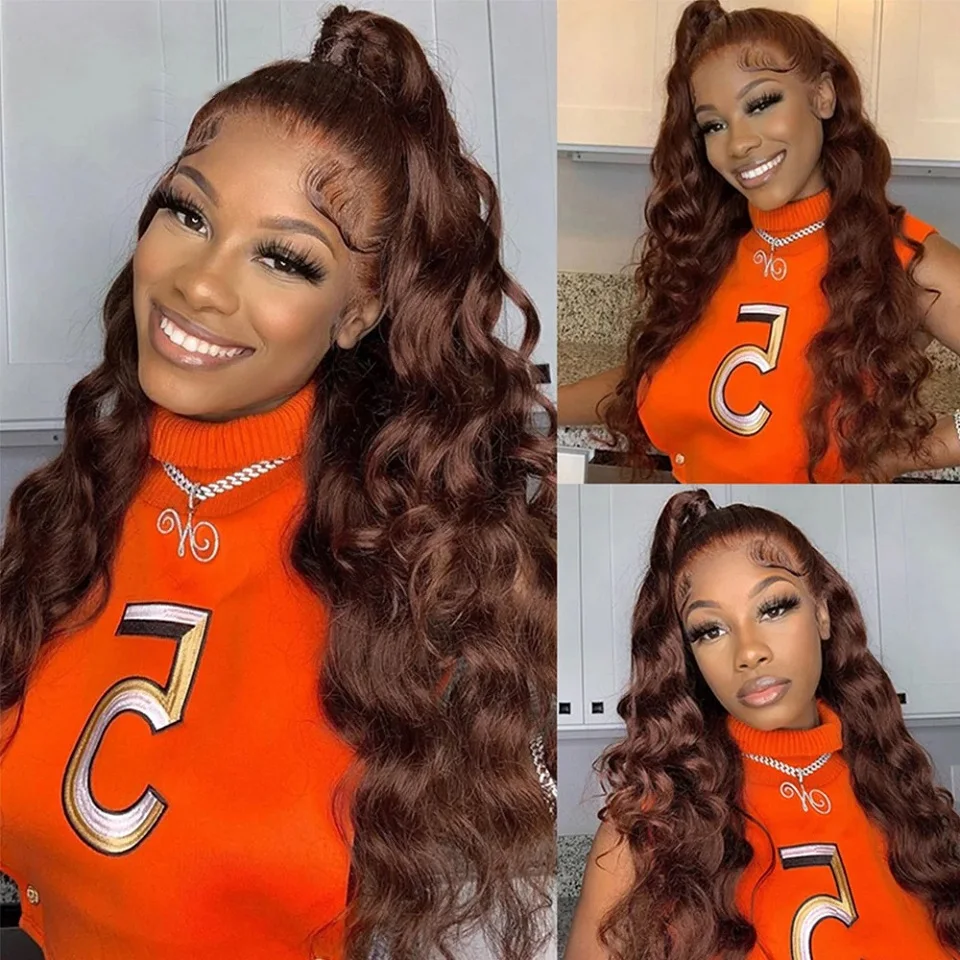 Chocolate Body Wave Hair Weave Bundles 10-30 Inches Color 4 Virgin Human Hair Bundles Brown Body Wave Bundles 100G/Pc