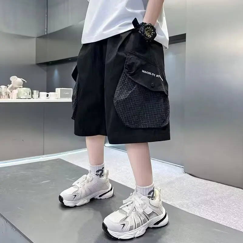 2026 Summer Breathable Quick Drying Boys' Shorts Daily Casual Sports Shorts High Street Fashion Kids Clothing Boys Short Pants