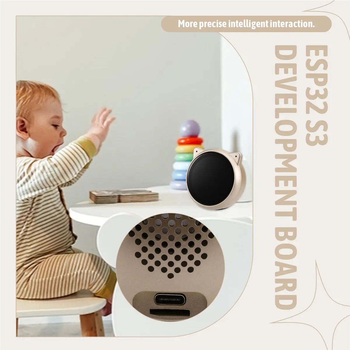 DT335 STOCK-Big Eyes Intelligent AI Chatting Robot Development Board Bluetooth with LCD Display Cute Cat Pet Desktop view 6