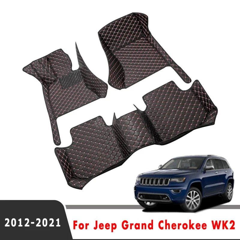 Car Floor Mats For Jeep Grand Cherokee WK2 2021 2020 2019 2018 2017 2016 2015 2014 2013 2012 Auto Interior Carpets Custom Covers