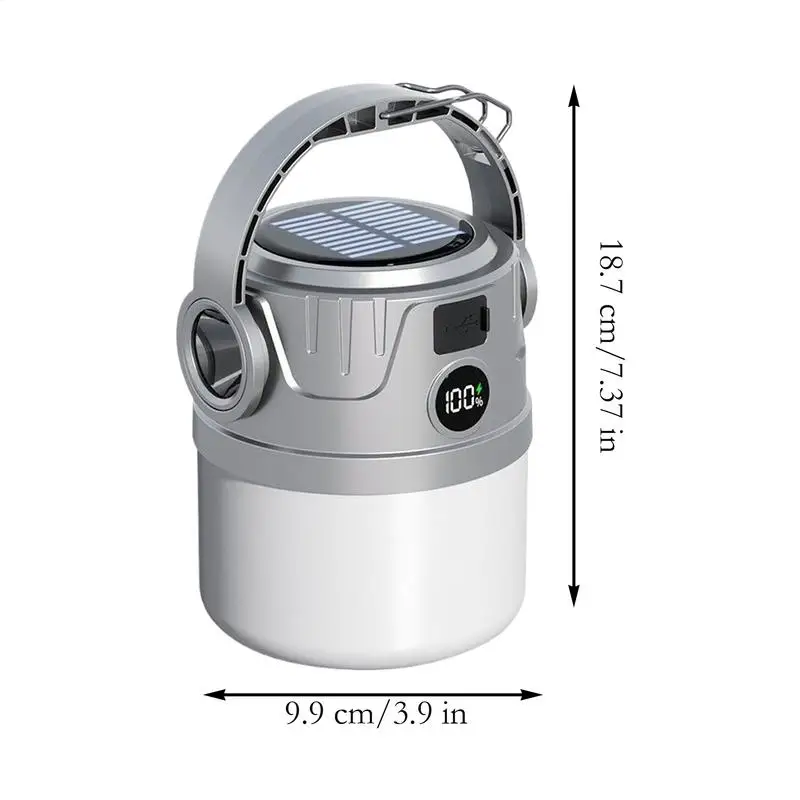 Camping Lantern USB Rechargeable Led Solar Lamps Foldable Compact Multifunctional Lights for Outdoor Hiking Night Working