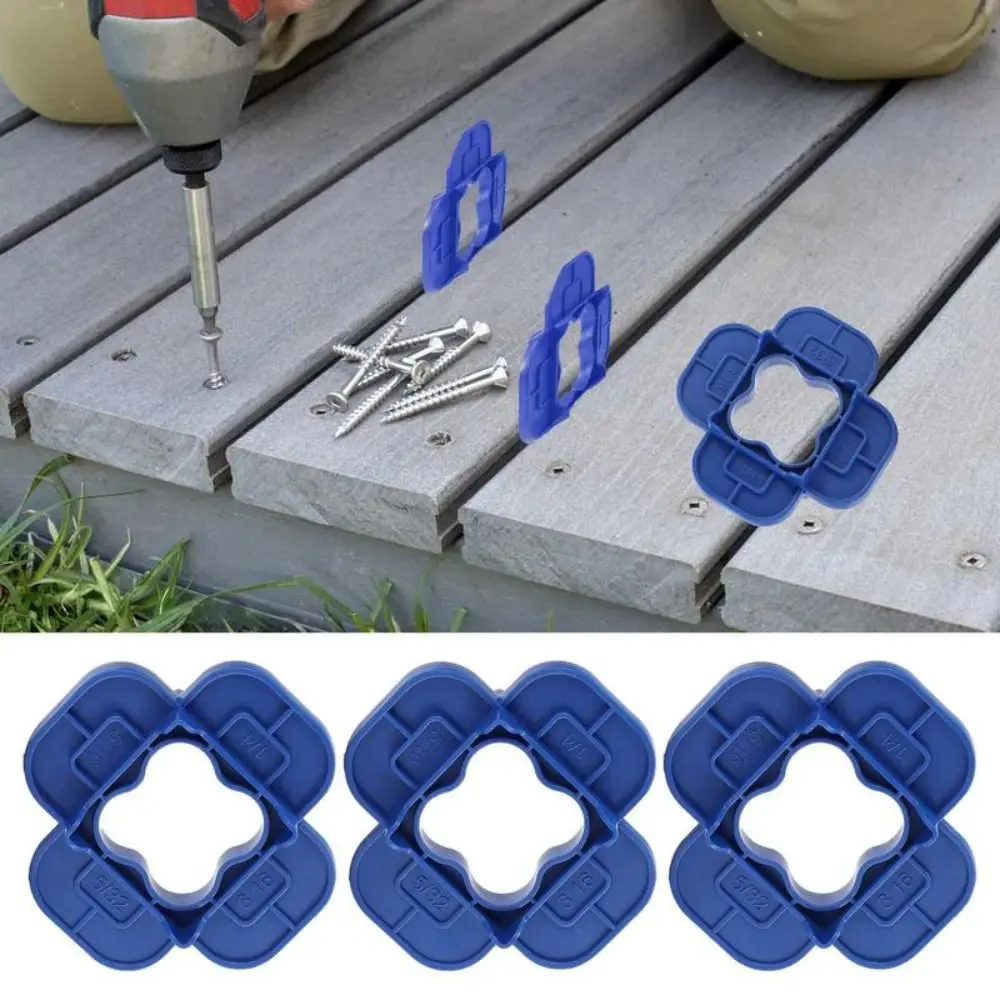 

1/4/6Pcs Thickened 4-in-1 Multi-Size Deck Spacer Tool Reusable Plastic Deck Spacers Multi-function Floor Seam Width Tool