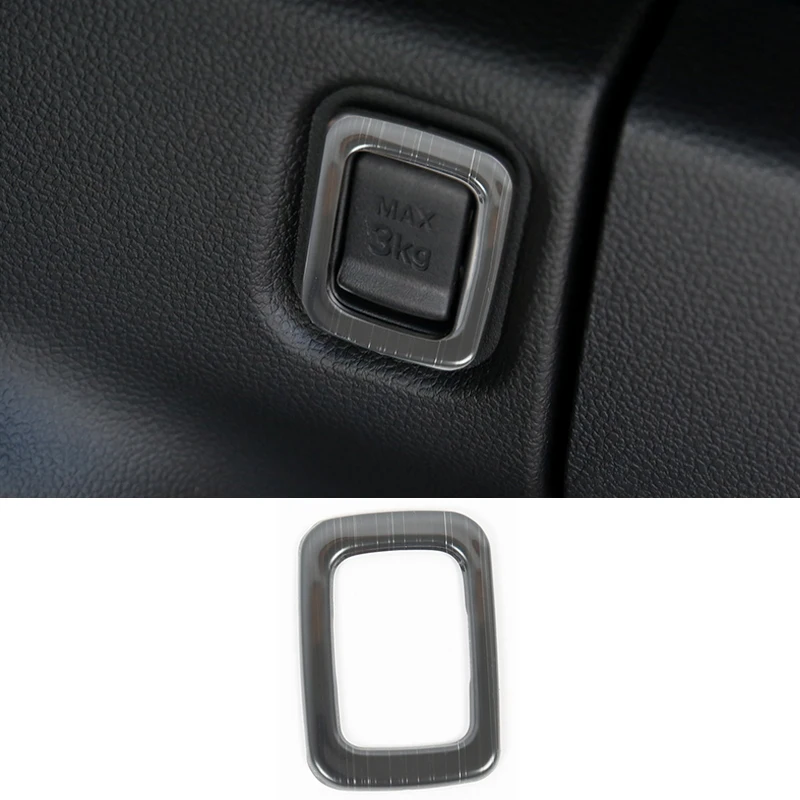 For Haval H6 3rd Gen GT DHT-PHEV 2021 2022 2023 2024 Stainless Steel Car Co-pilot Gloves Hook Storage Sequins Sticker Cover