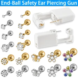 1PC Disposable Sterile Ear Piercing Unit  Ear Cartilage Tragus Helix Piercing Gun More Safety Piercer Tool Machine Choose Design