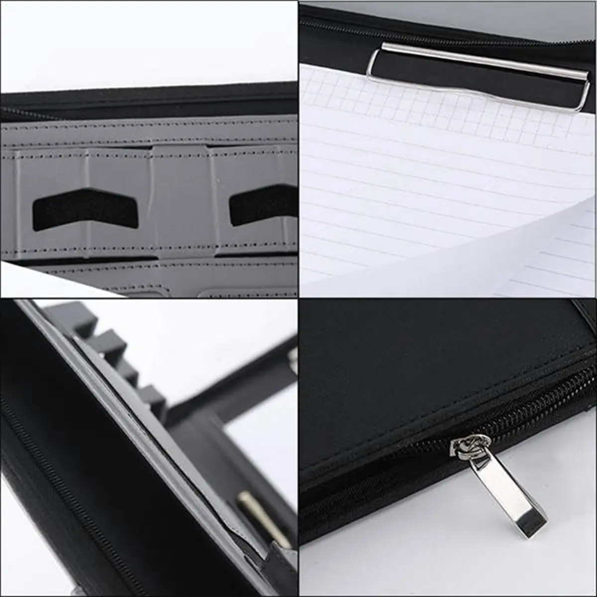 Latest ABBQ-Portable Business Padfolio Portfolio Case Contract File Folder A4 Conference Folder PU Leather Portfolio Folder