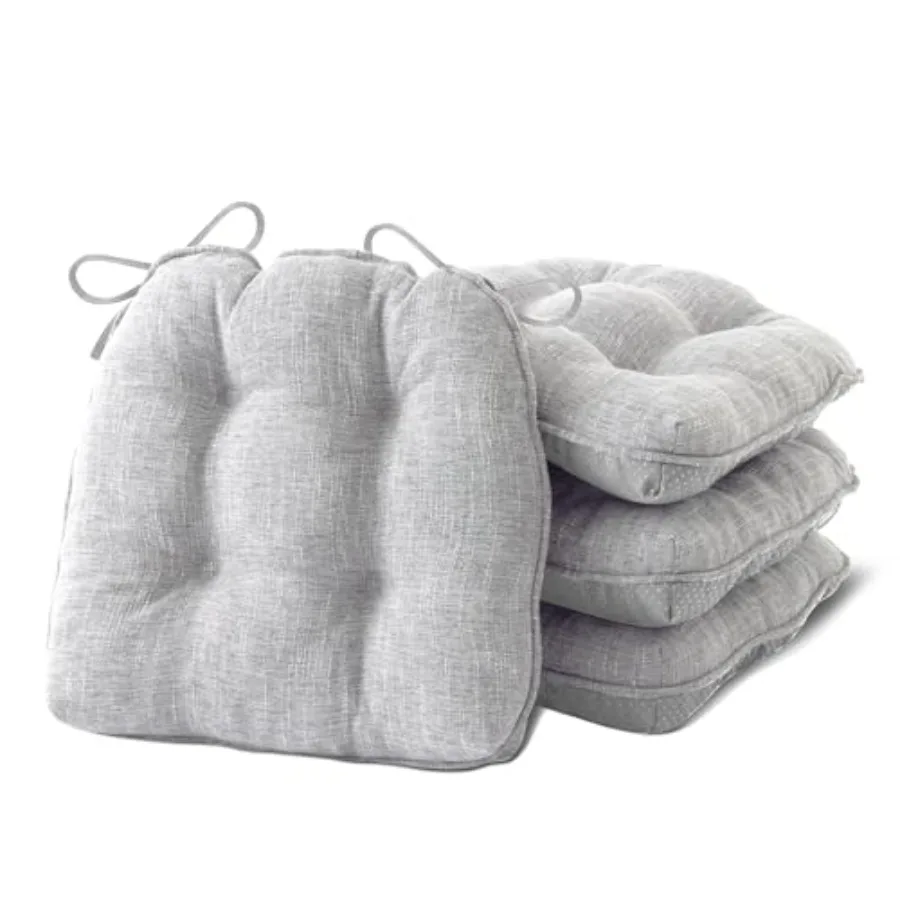 

Chair Cushions for Dining Chairs Set of, Kitchen Chair Cushions, with Ties and Non Slip Backing, Tufted Memory Foam Seat Cushio