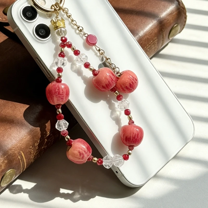  Adorable Mini Fruit Phone Chain Fashionable Detail For Smartphones And Handbags Playful Design Phone Strap
