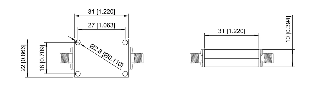 DC-8GHz Low-pass Filter SMA Stainless Steel Female RF Microwave Device