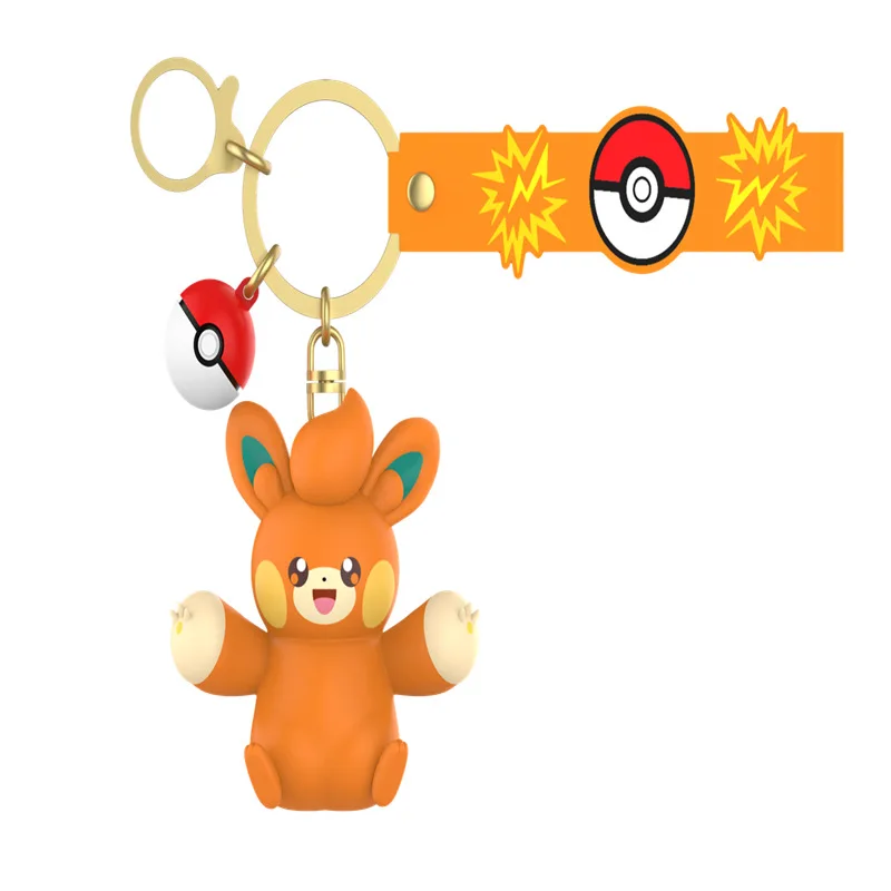 Echte Pokemon Morpeko Sleutelhanger Gengar Meowth Cubone Jigglypuff Mimikyu Anime Action Figure Speelgoed Sleutelhanger Geur Hanger Gift