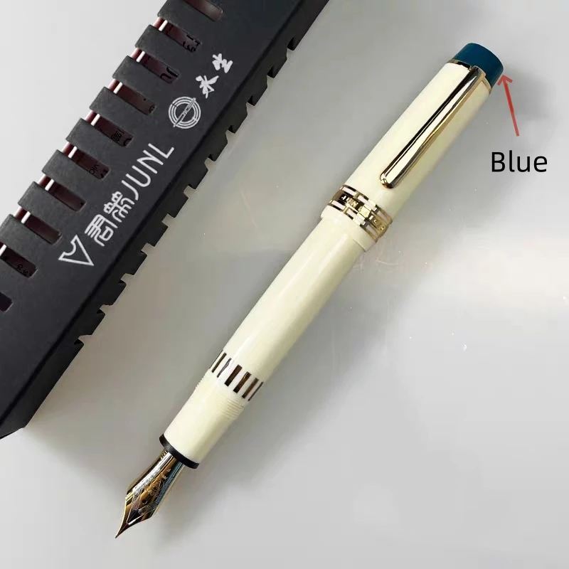 2025 جديد الأبيض WingSung 630 كبير الراتنج المكبس قلم حبر مع نافذة الحبر N0.8 Iraurita بنك الاستثمار القومي مكتب الأعمال الكتابة أقلام الهدايا #3