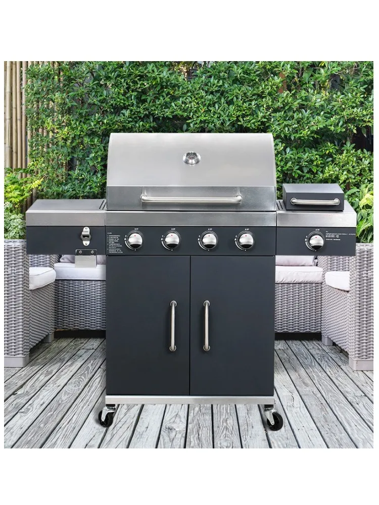 

Courtyard Stainless Steel Barbecue Stove, Household gas, Outdoor Charcoal Barbecue Rack, Multifunctional Large Braising Oven BBQ